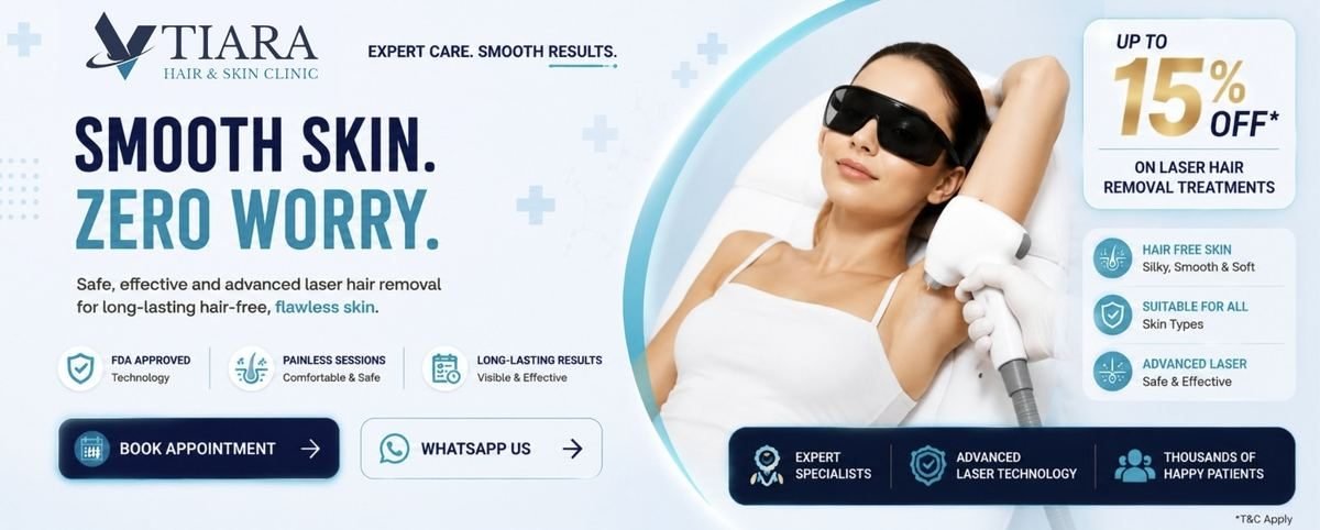 Smooth Skin. Zero Worry. - Safe, painless laser hair removal in Bangalore at VTIARA Hair & Skin Clinic